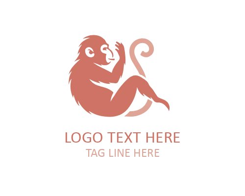 Minimal Monkey Face Logo
