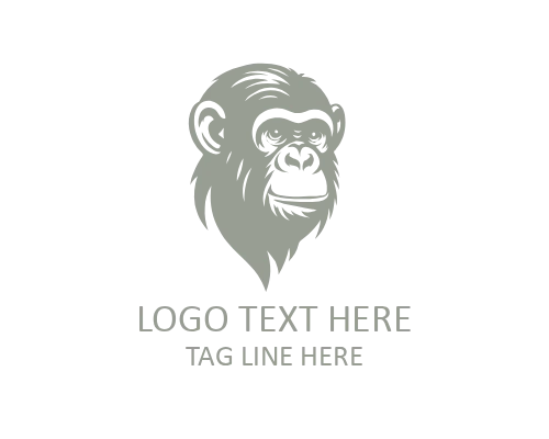 Minimal Monkey Logo for Modern Branding