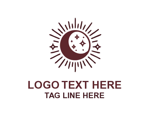 Minimal Moon Face Logo