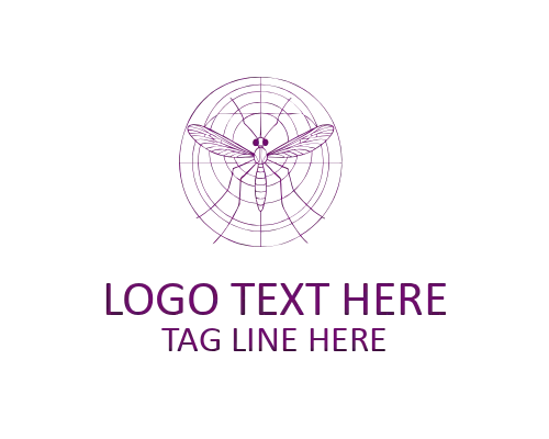 Minimal Mosquito Icon Logo