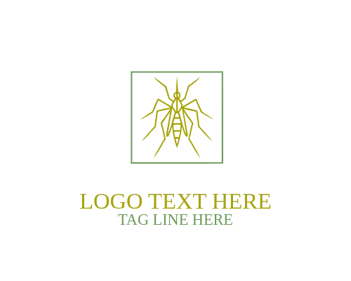 Minimal Mosquito Outline Logo