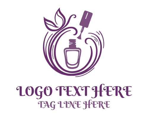 Minimal Nail Polish Bottle Logo