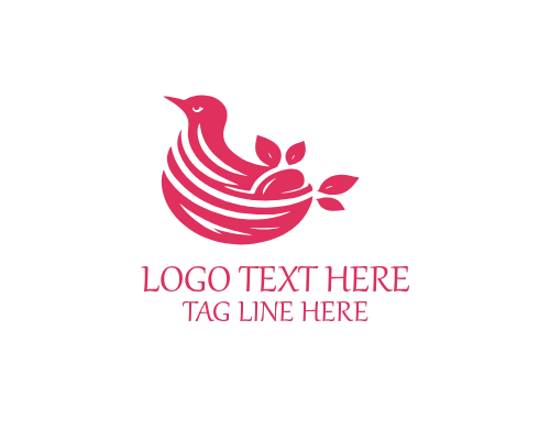 Minimal Nesting Bird Logo for Clean Nature Branding