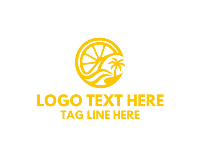 Minimal Ocean Lemon Logo