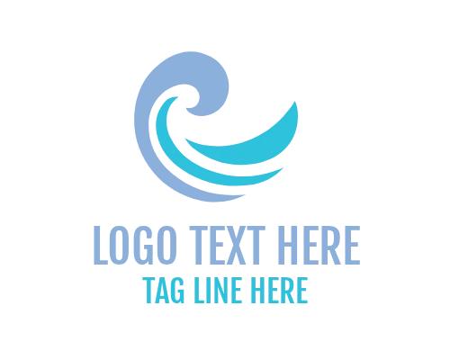 Minimal Ocean Wave Icon Logo