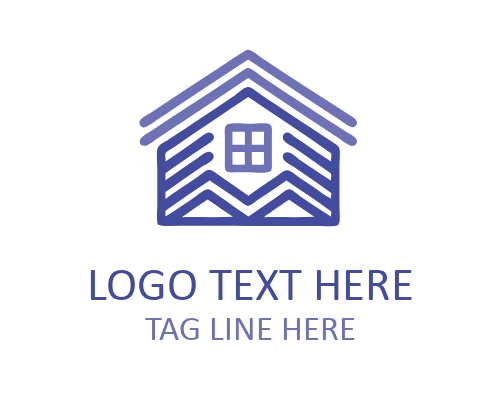 Minimal Open Frame Roof Logo for Architecture and Construction Brands