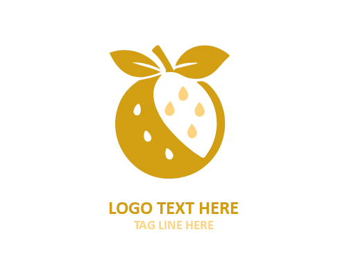 Minimal Orange Fruit Logo