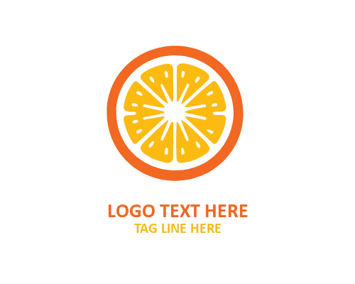 Minimal Orange Fruit Logo