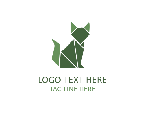 Minimal Origami Creature Logo