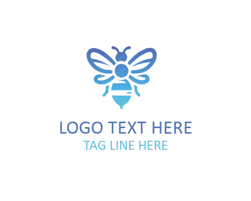 Minimal Outline Bee Logo