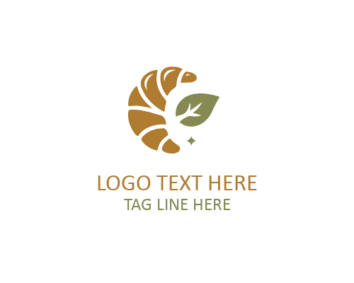 Minimal Outline Croissant Logo