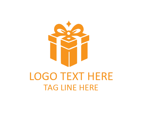 Minimal Outline Gift Box Logo
