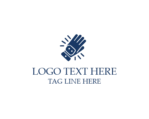 Minimal Outline Gloves Logo