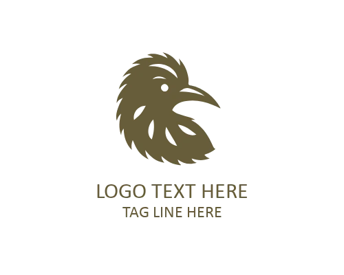 Minimal Outline Kiwi Bird Logo