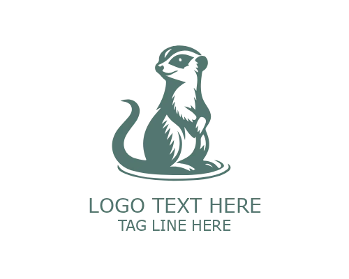 Minimal Outline Meerkat Logo for Clean and Modern Branding