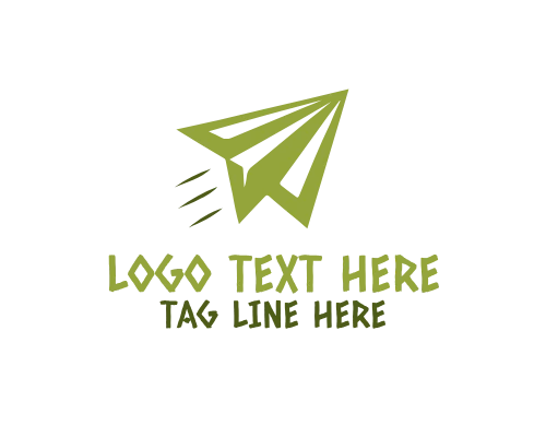 Minimal Outline Paper Plane Logo Design