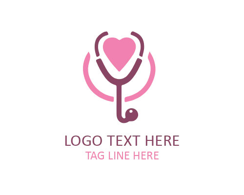 Minimal Outline Stethoscope Logo