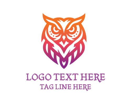 Minimal Owl Face Logo