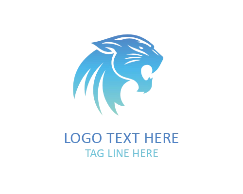 Minimal Panther Face Logo