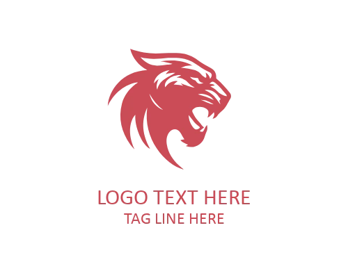 Minimal Panther Head Shape Logo
