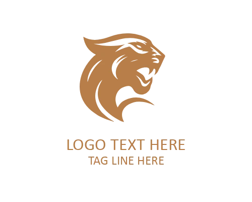 Minimal Panther Outline Logo