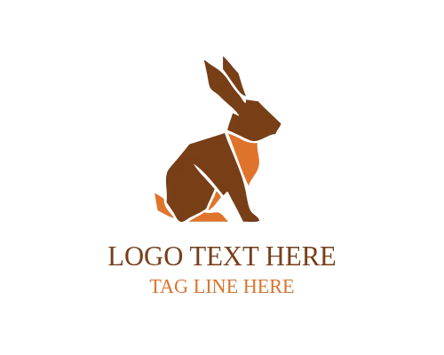 Minimal Paper Art Animal Logo