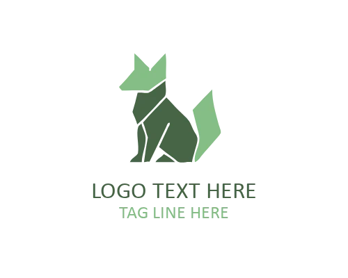 Minimal Paper Fold Animal Logo