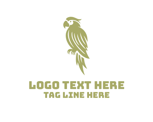 Minimal Parrot Icon Logo