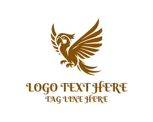 Minimal Parrot Symbol Logo