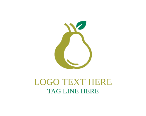 Minimal Pear Outline Logo