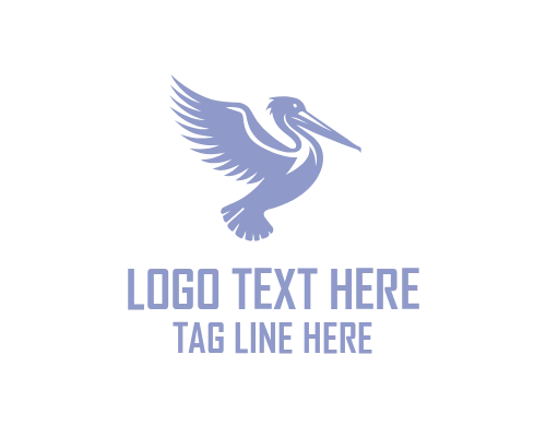 Minimal Pelican Bird Icon Logo