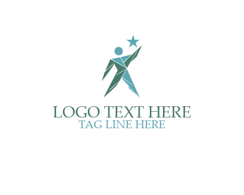 Minimal People Leadership Symbol Logo