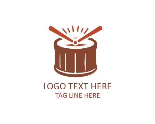 Minimal Percussion Drum Logo for Music and Entertainment Brands