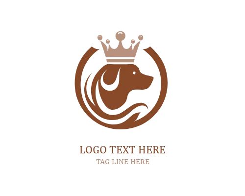 Minimal Pet Crown Logo