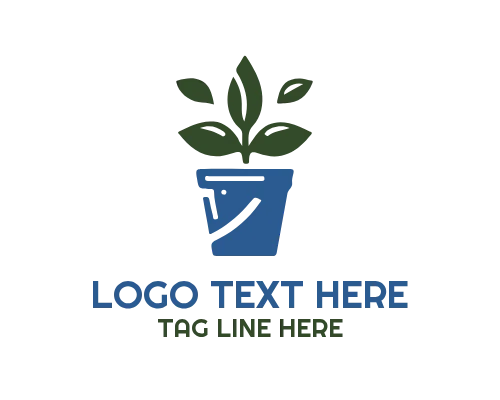 Minimal Plant Pot Logo