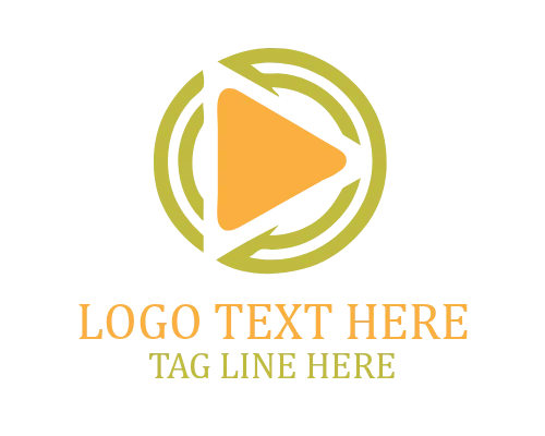 Minimal Play Button Logo