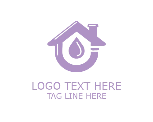 Minimal Plumbing Symbol Logo