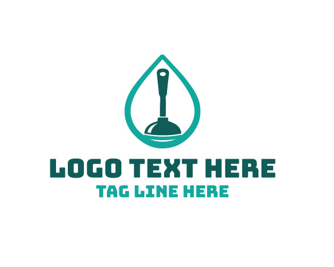 Minimal Plunger Drop Logo