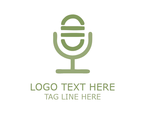 Minimal Podcast Broadcast Logo for Media and Audio Branding