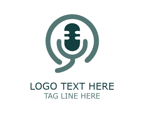 Minimal Podcast Square Logo for Modern Audio Branding
