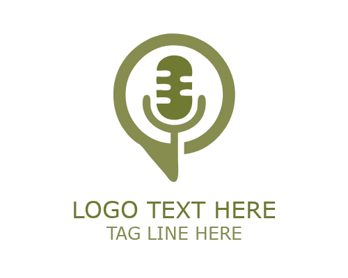 Minimal Podcast Stream Logo for Audio and Media Branding