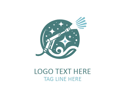 Minimal Pressure Washer Logo