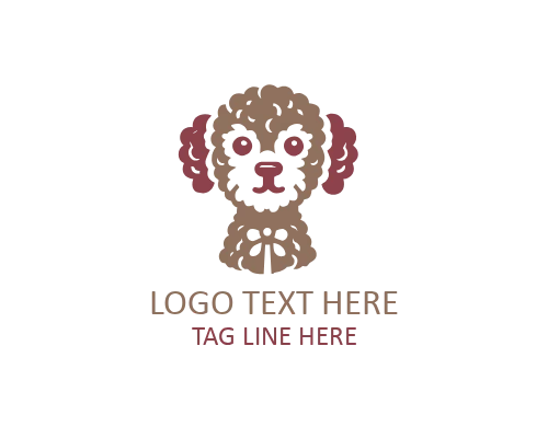 Minimal Puppy Head Logo for Pet Brands