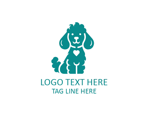Minimal Puppy Wagging Tail Logo for Pet Brands