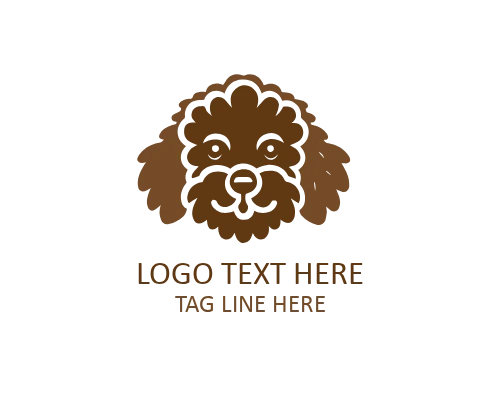 Minimal Puppy with Collar Logo for Pet Brands
