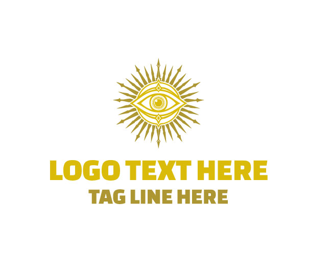 Minimal Radiance Sun Eye Logo