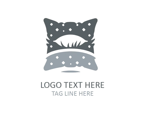 Minimal Rest Pillow Icon Logo