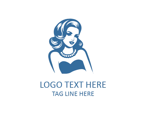 Minimal Retro Lady Logo Icon