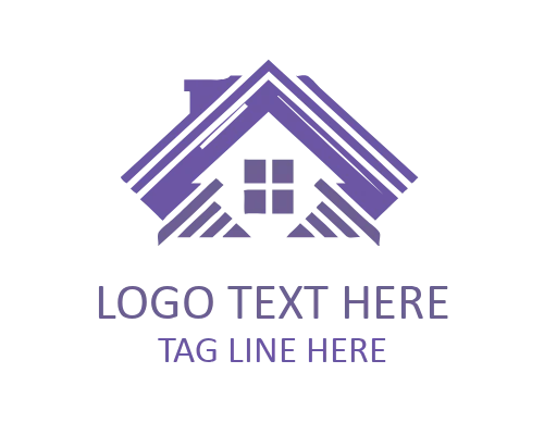 Minimal Roof Abstract Lines Logo for Construction and Architecture Brands