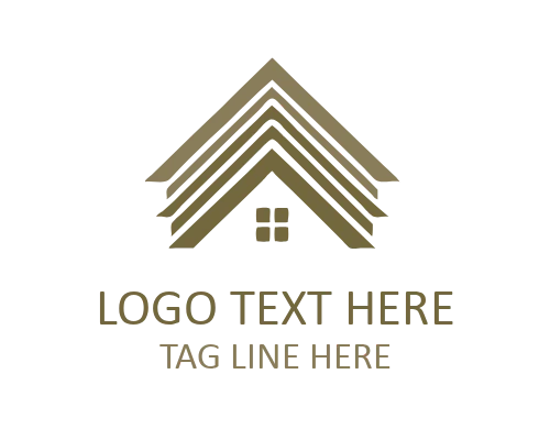 Minimal Roof Abstract Triangle Logo for Roofing and Architecture Brands